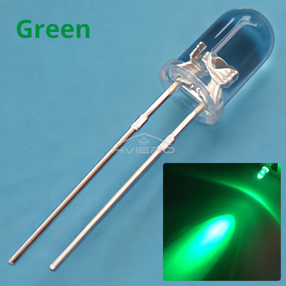 5mm Super Bright LED Diodes 100/200 Pack – 9 Colors