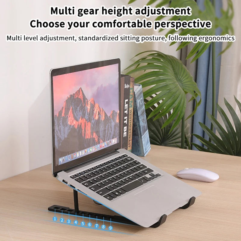 Laptop Cooler Base Stand Foldable Laptop Cooling Pad Holder Portable Notebook Radiator Bracket Heighten Rack With 1 Cooling Fans Oasis Select