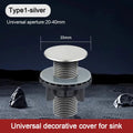 Durable Anti-leakage Faucet Hole Cover Water Stopper Drainage Seal Kitchen Sink Plug Washbasin Decorative Plug Oasis Select Type1-silver