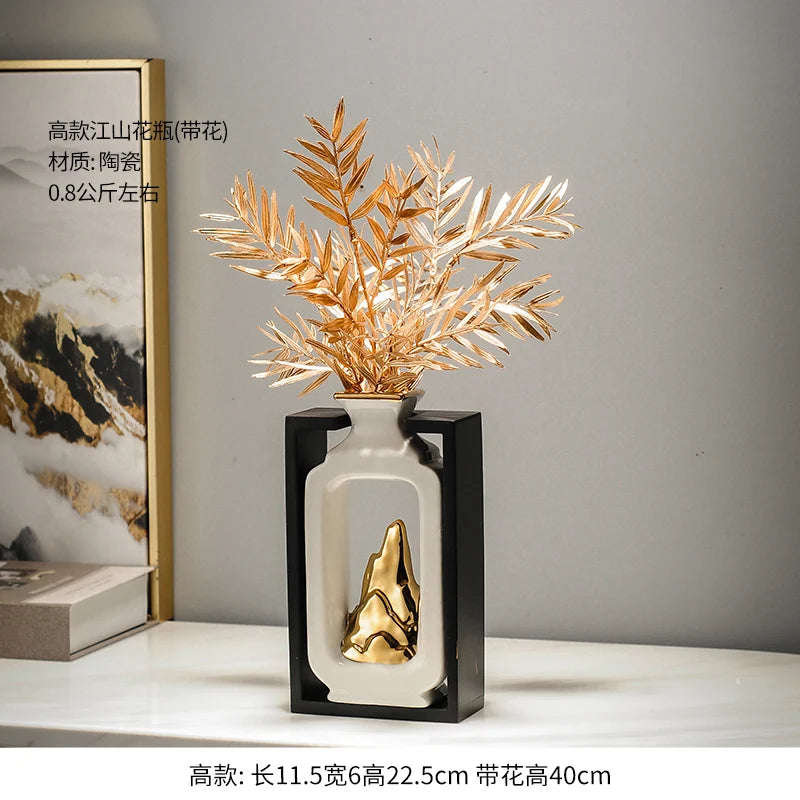 New Chinese Home Living Room Rockery Light Luxury Decoration Porch TV Cabinet Wine Cabinet Creative Fortune Adornment Oasis Select E