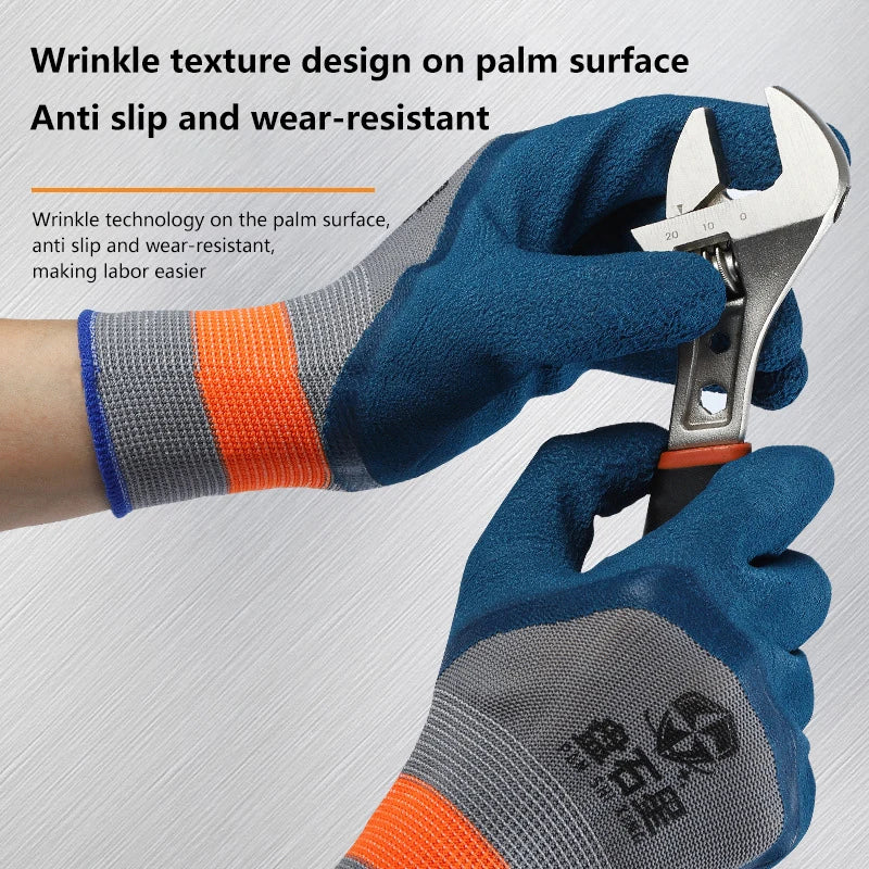 1Pair Tire Rubber Gloves Wear-resistant Non-slip Work Gloves Labor Protection Gloves Home Improvement Garden Construction Oasis Select