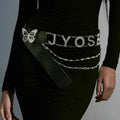 Rhinestone Y2K Letter Belt – PU Butterfly Chain Women's Belt Fashion Belt Oasis Select A4