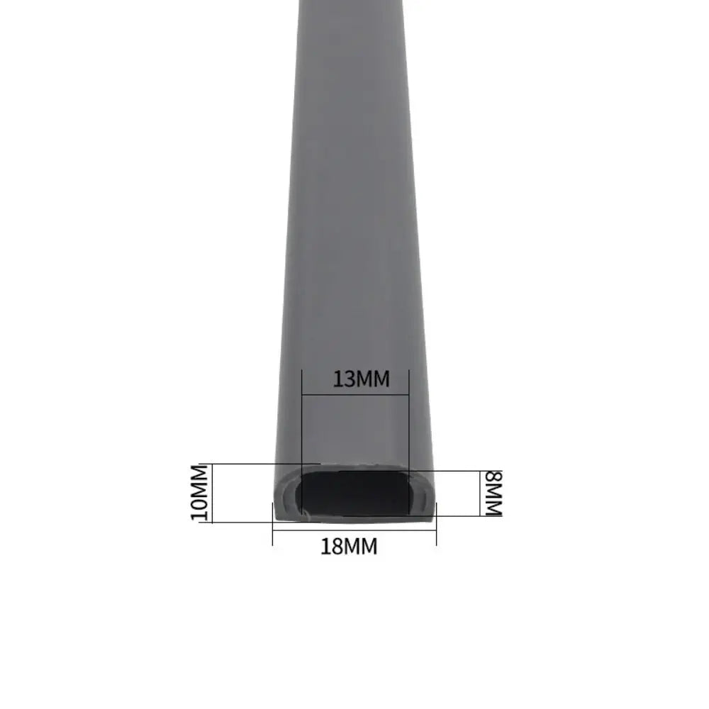 Self-Adhesive Floor Cord Cover Anti-extrusion Cord Protector Extension Wiring Duct Protector Wire Organizer Electric Wire Slot Oasis Select Grey