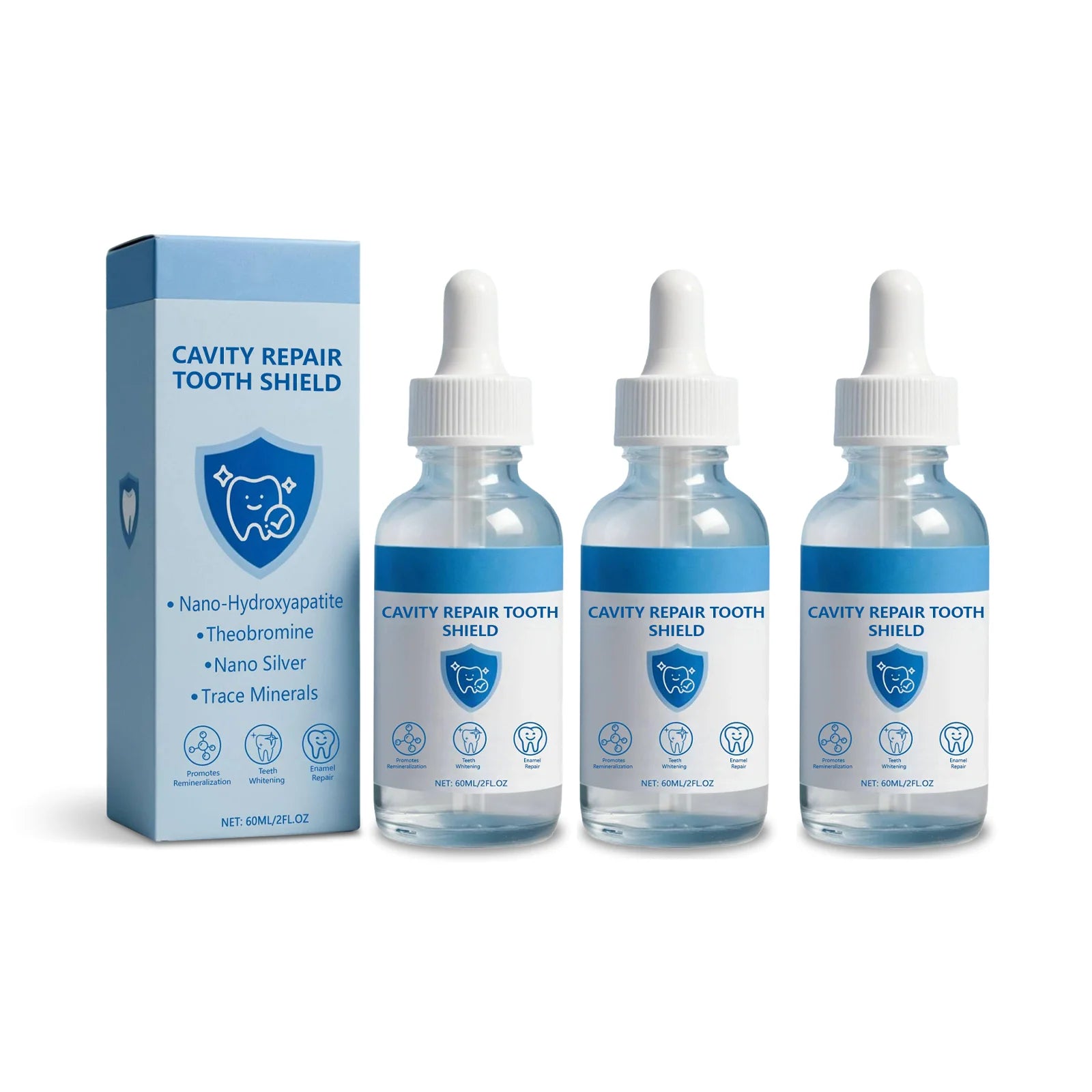 Teeth Essence Serum Toothpaste Surfaces to Reduce Stains Long-Lasting Freshness with Natural Shine Gentle Care for Oral Hygiene Oasis Select 3pcs 60ML