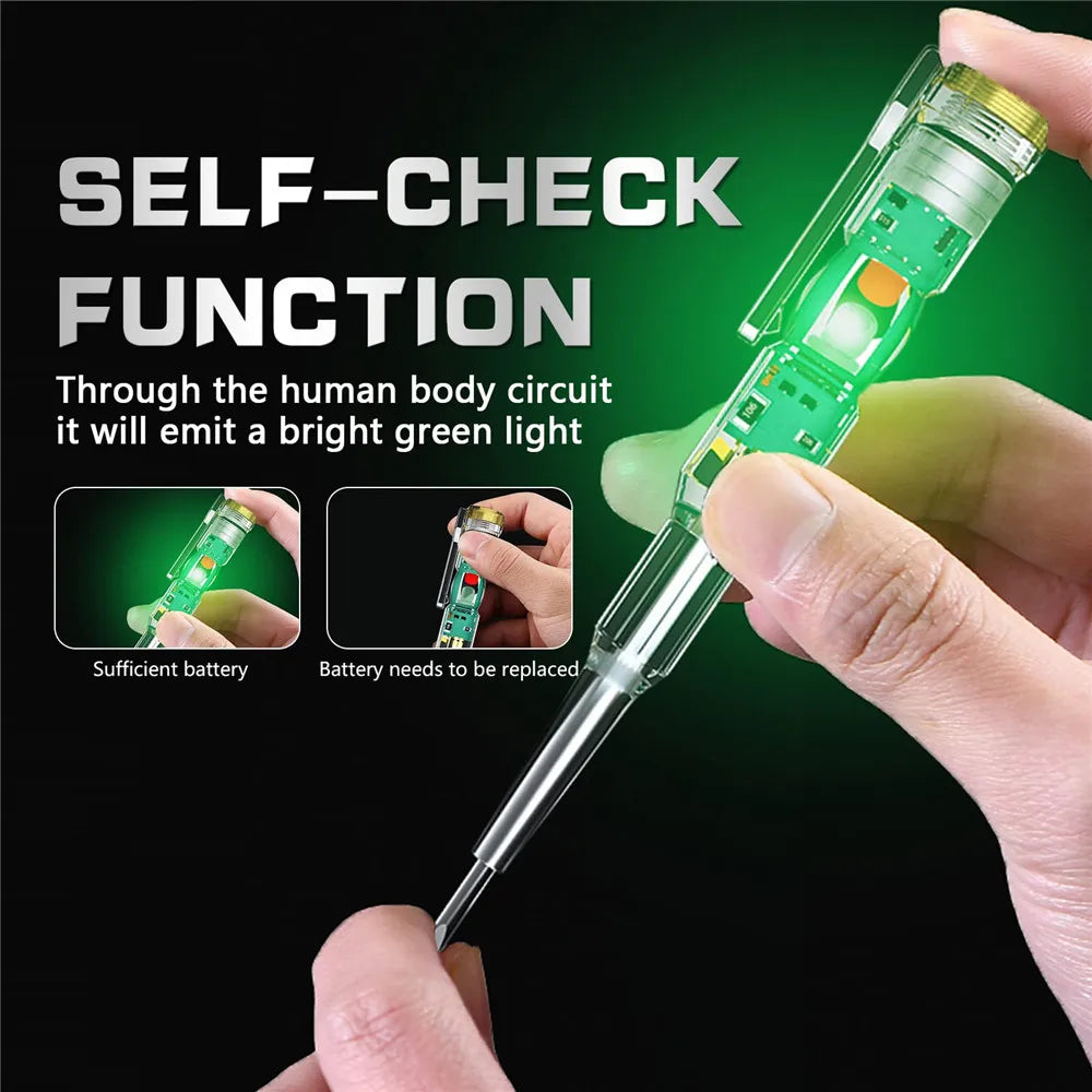 Intelligent Voltage Tester Pen AC Non-contact Induction Test Pencil Voltmeter Power Detector Electrical Screwdriver Indicator Oasis Select
