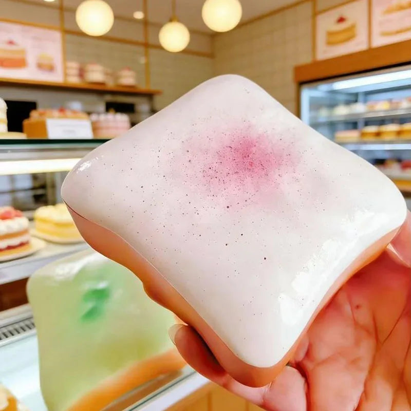 Ultra Soft Slow Rising Cream Toast Squishy Realistic Food Stress Relief Decompression Fidget Sensory Toy for Adults Novelty Gift