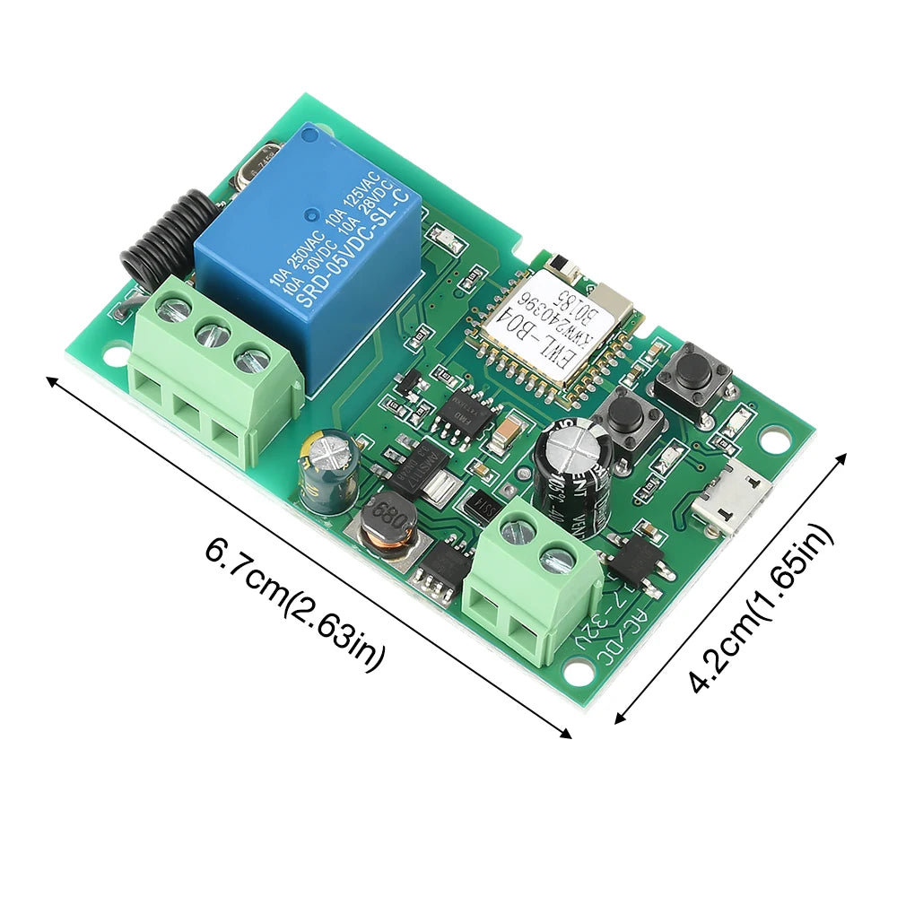 DC 5V 7V-32V Wifi Relay Module for eWeLink APP Remote Control Self-lock Wireless Delay Relay for Smart Intelligent Home Oasis Select
