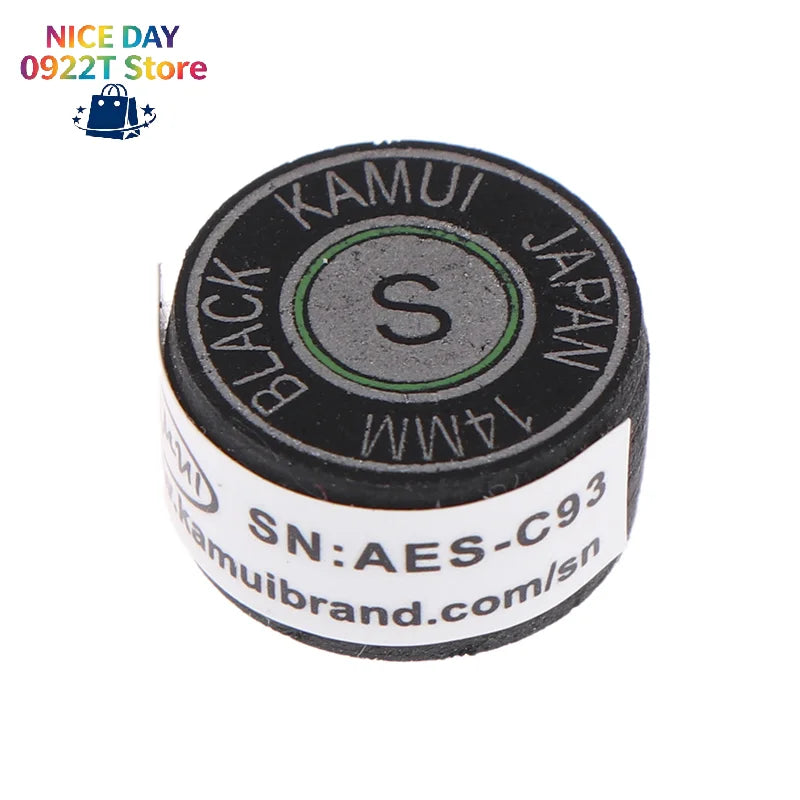 1Pc 14MM SS/S/M/H Cue Tip Quality Pool Billiard Leather Cue Tip Nine-Ball Cue Head Snooker Cue Tip Billiard Accessories@#X Oasis Select