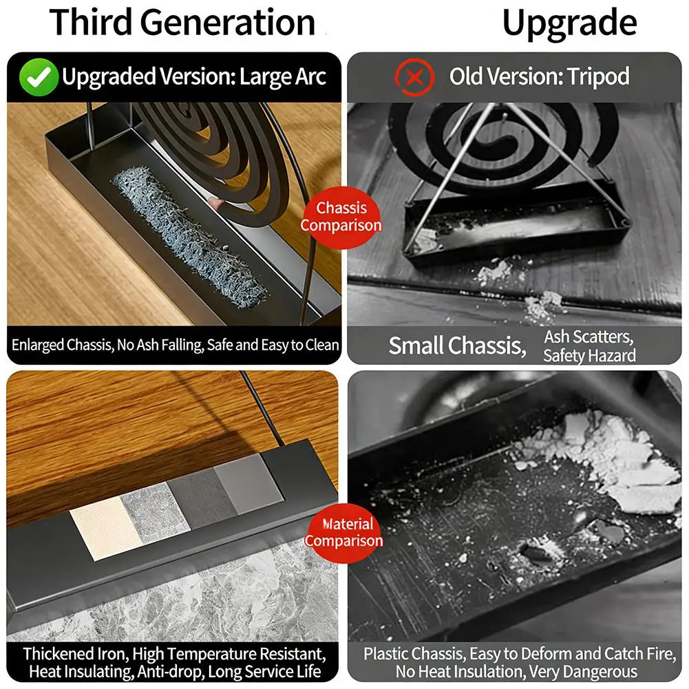 Mosquito Coil Holder – Modern Iron Incense Burner Rack