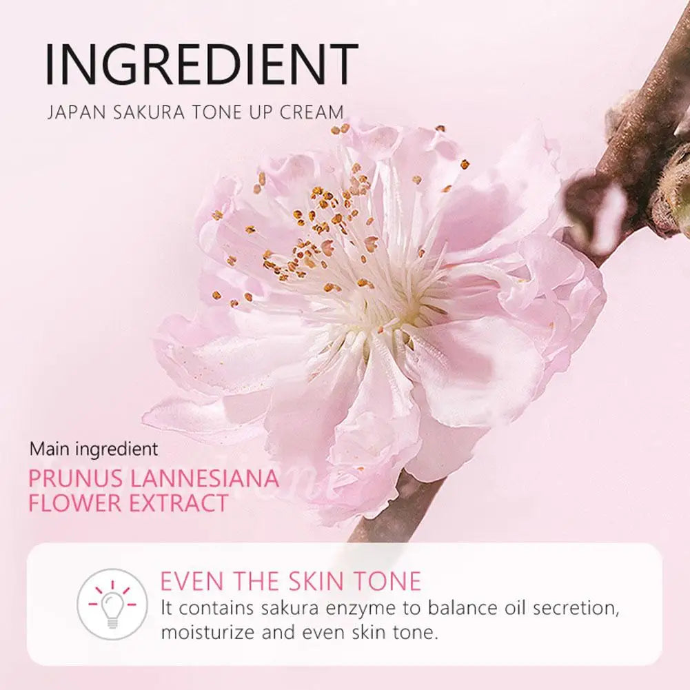 Eelhoe Sakura Tone-Up Glow Moisturizer Cream 30ml Tone-Up Face Cream Oasis Select