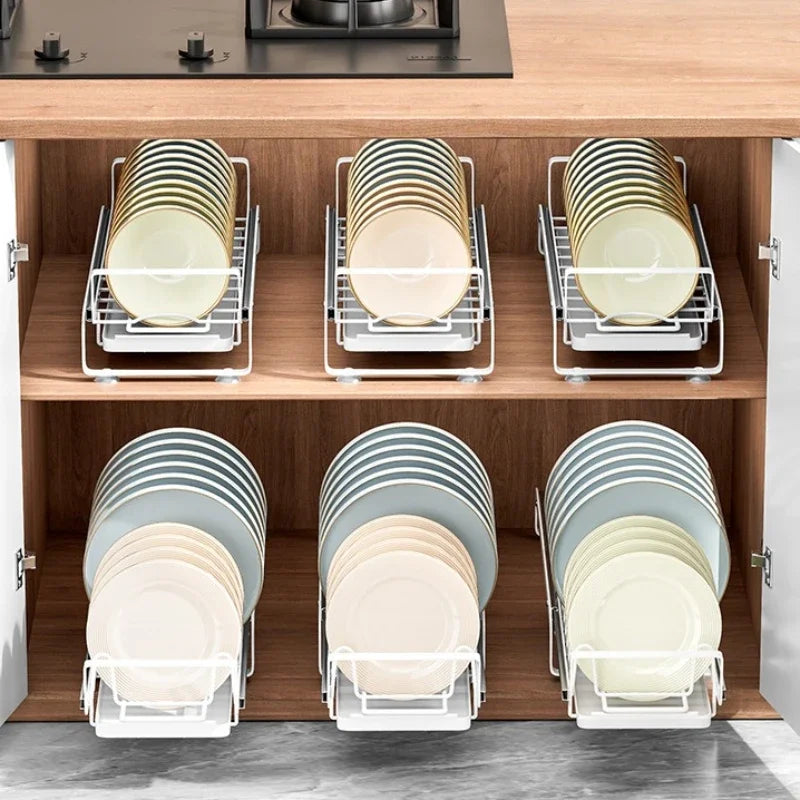Kitchen Dish Drain Rack Pull-out Dish Storage Rack in Cabinet Narrow Drying Dish and Chopsticks Drying Dish Rack Oasis Select