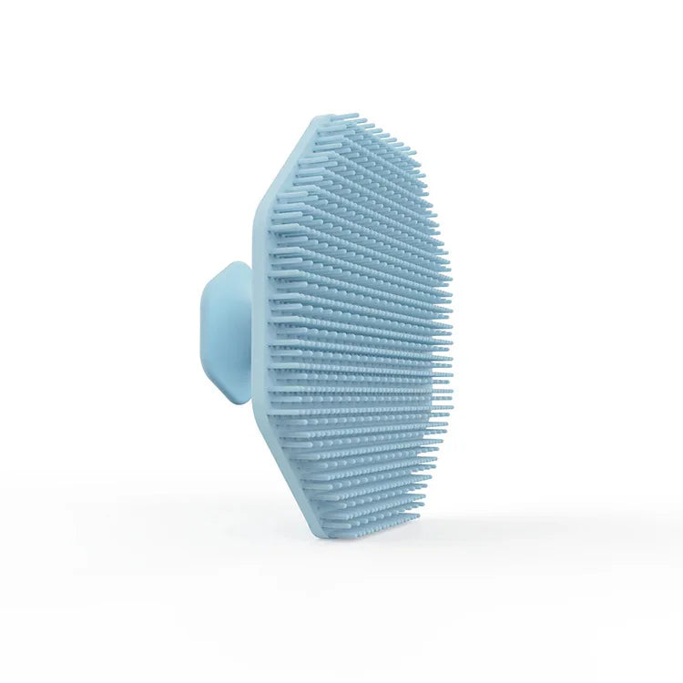 Men Facial Cleaning Brush Scrubber Silicone Miniature Face Deep Clean Shave Massage Face Scrub Brush Face Cleaner Oasis Select Shy blue
