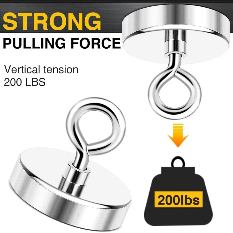 Super Strong Neodymium Fishing Magnet – Rare Earth Treasure Hunt
