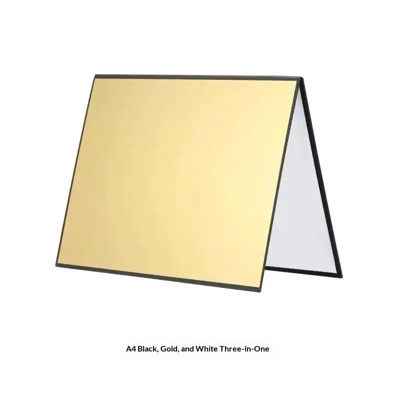 3-in-1 Foldable Photography Reflector Board Durable Paperboard Light Diffuser for Home Studio Product Shooting Oasis Select A2 No plug