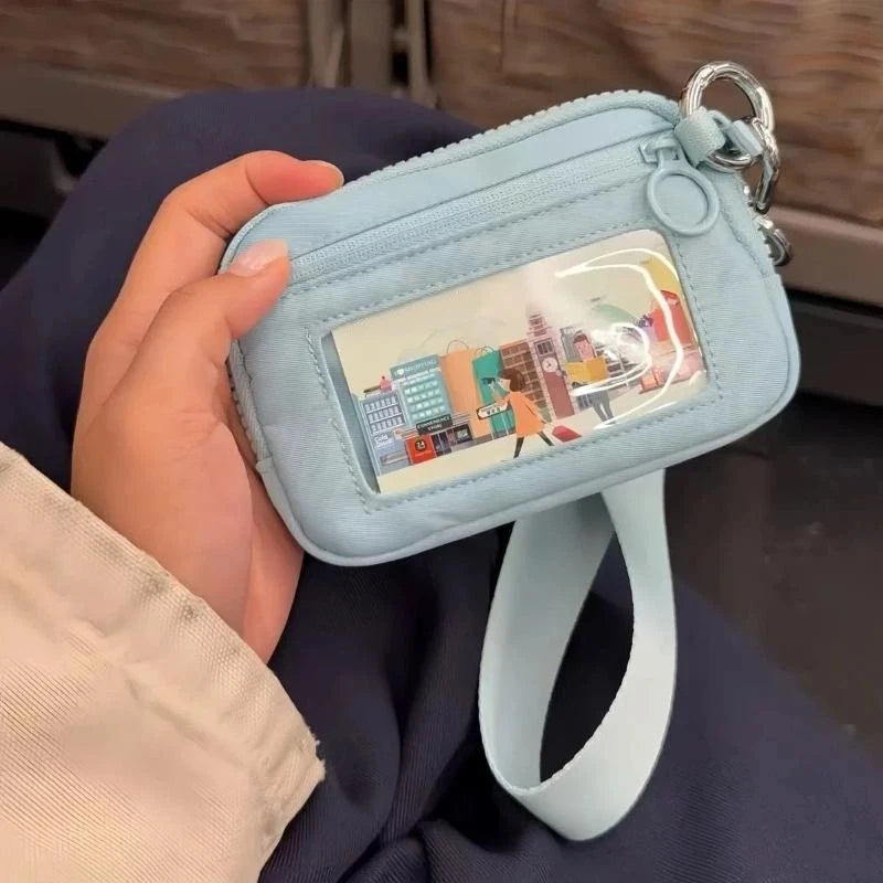 Women's Wristlet Zipper Wallet – Keychain Coin Purse & Card Holder