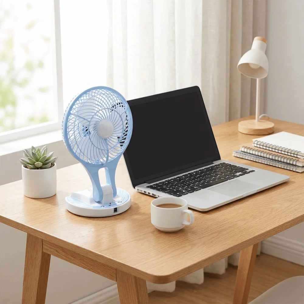 Quiet Operation Foldable Mini Fan Compact Design Gentle Wind Power USB Powered Fan Lightweight Foldable Design Personal Cooler Oasis Select