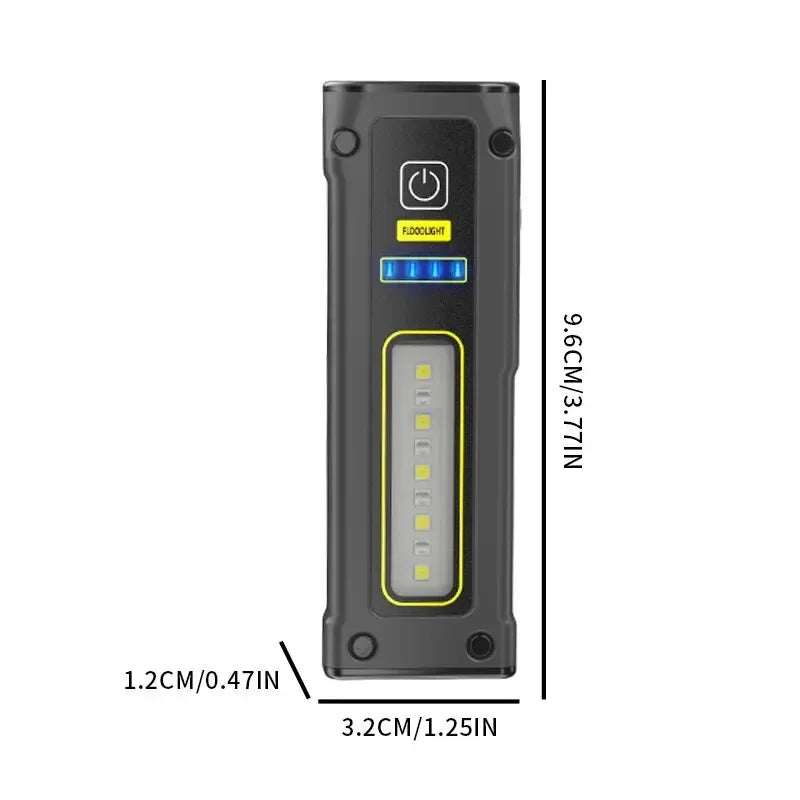 Super Bright LED NEW Design Source Work Lamp with Magnet Alarm SOS Key Chain Power Bank Waterproof Emergency Flashlight Oasis Select
