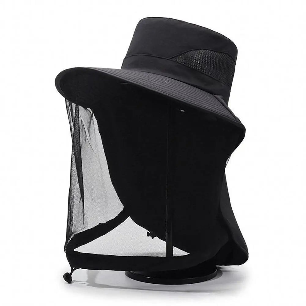 Mosquito Net Sun Hat – Full Mesh UV Protection Fishing Cap