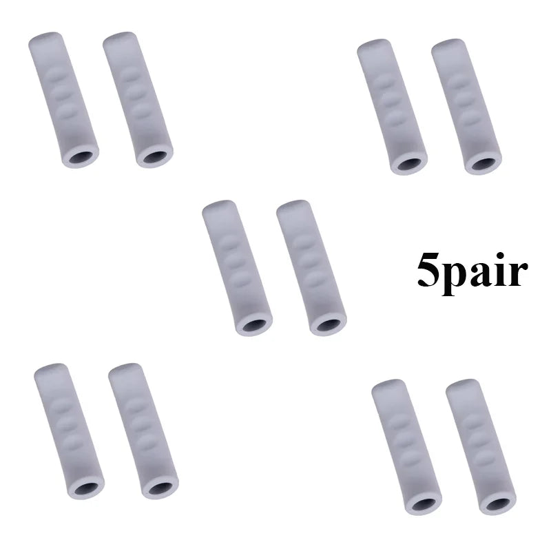 1/2/5pairs Bicycle Brake Handle Cover Silicone MTB Grip Gloves Anti Slip Bicycle Protective Equipment Bicycle Accessories Oasis Select 5pair Grey