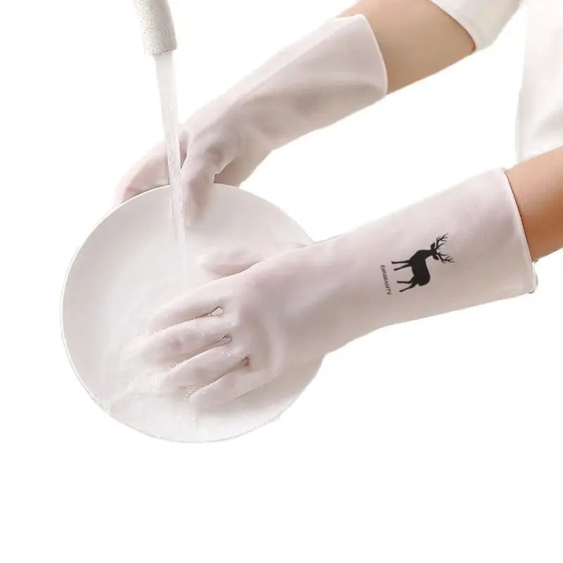 Waterproof Housework Cleaning Gloves Kitchen Cleaning Latex Laundry Dishwashing Gloves Wear Resistant Rubber Gloves Oasis Select