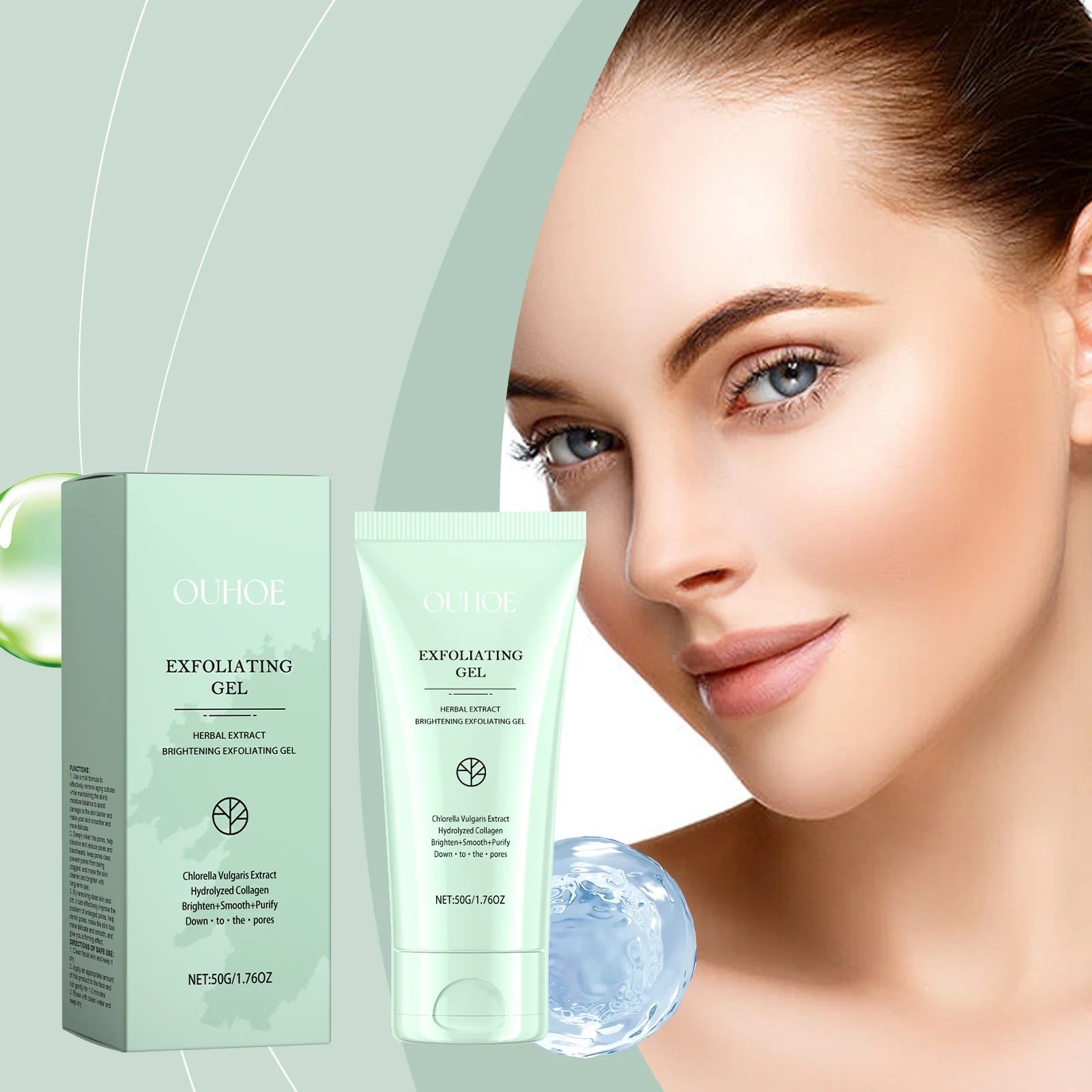 Exfoliating Peeling Gel Remove Dead Skin Dark Spot Deep Cleaning Purifying Brighten Tighten Pores Nourishing Repair Facial Scrub Oasis Select