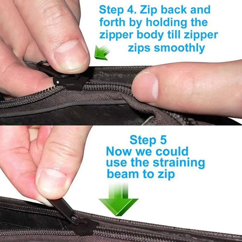 6-Piece Replacement Zipper Sliders – 3 Sizes DIY Bag Repair