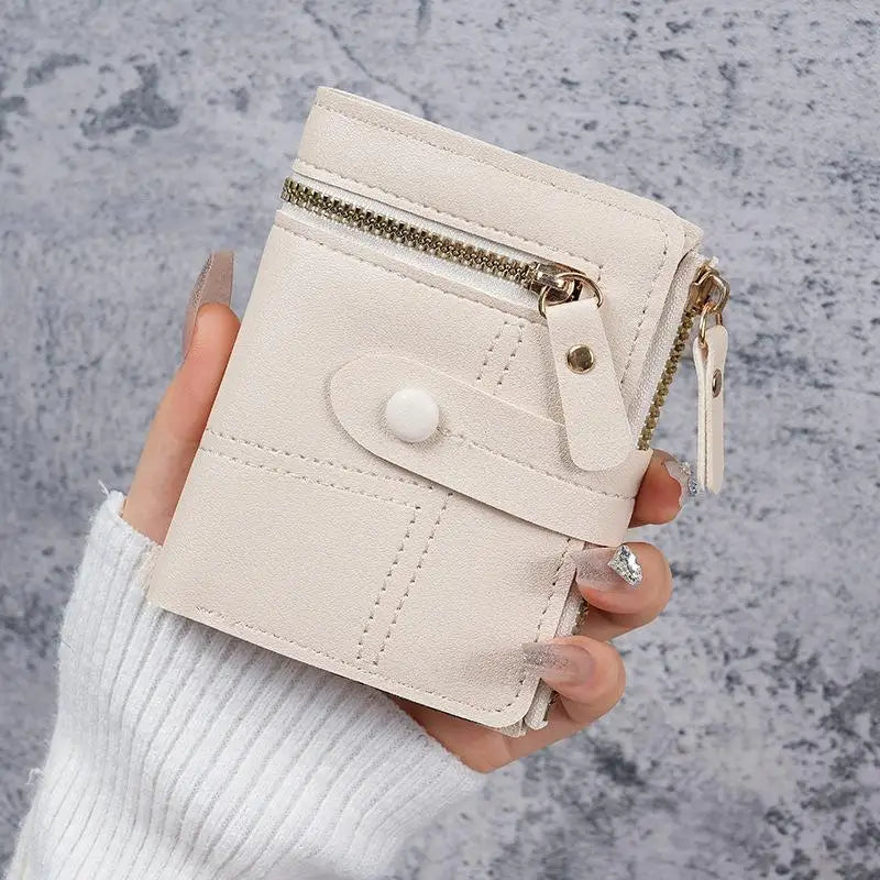 Slim PU Leather Women's Wallet – Zipper Coin Pocket & Card Slots Women's Slim Wallet Oasis Select A3