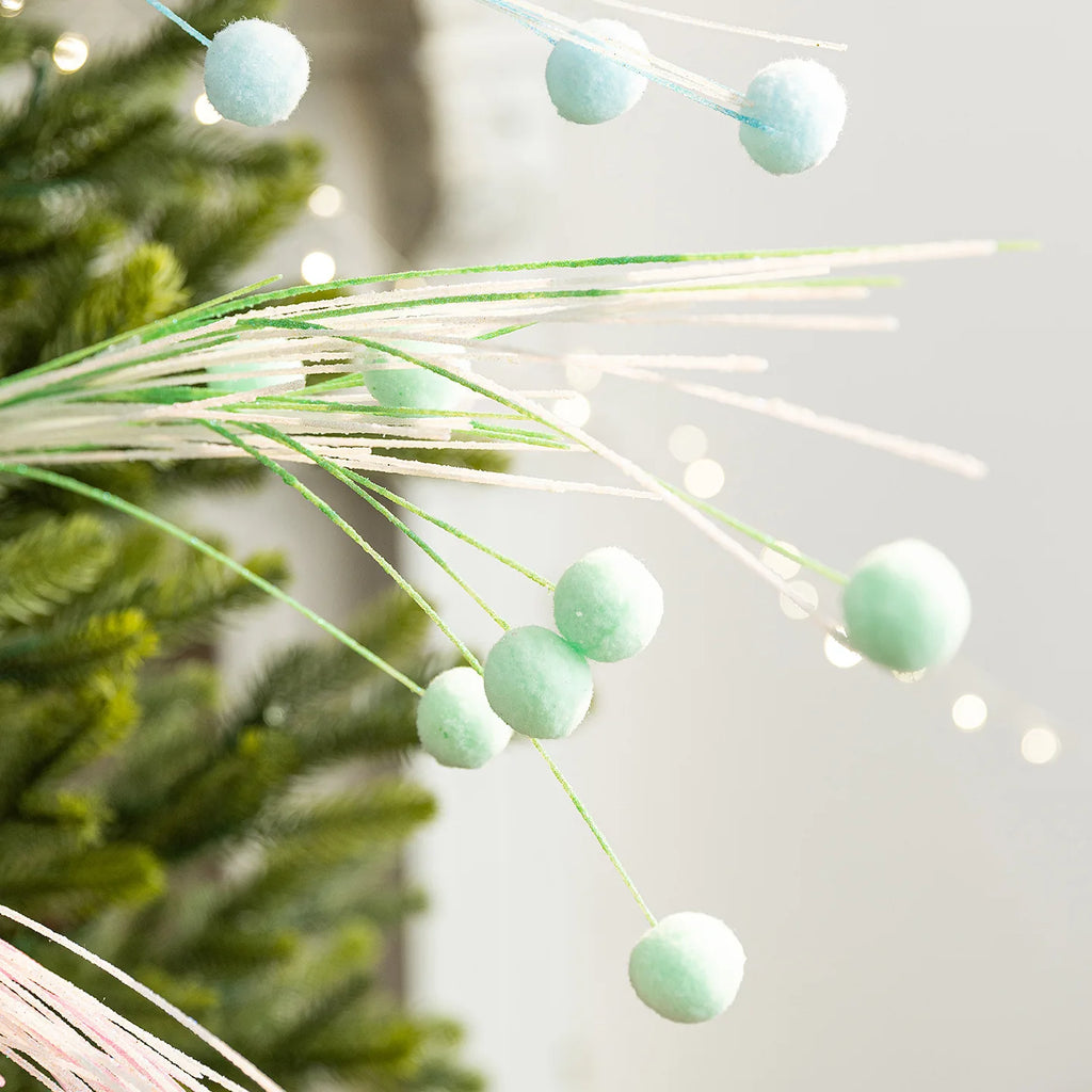 Pink Glitter Berry Stem Picks – Christmas Tree & DIY Craft Decor
