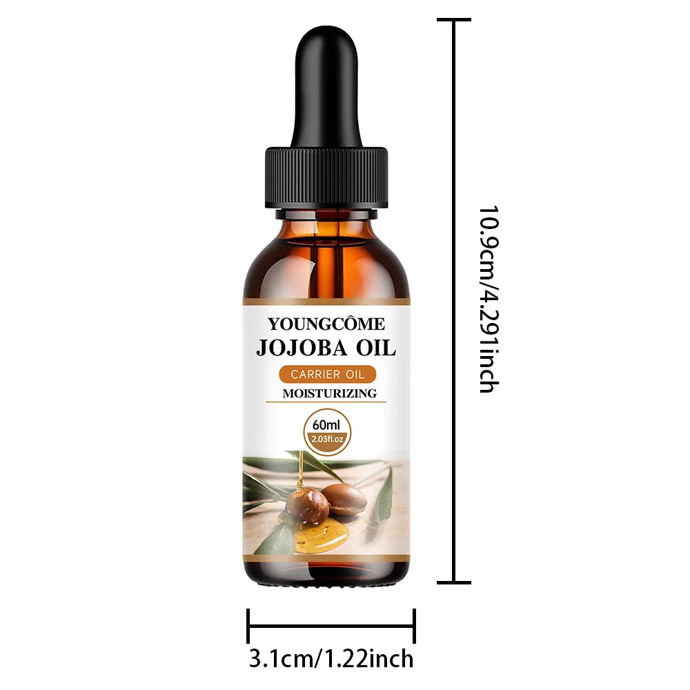 Natural Organic Jojoba Oil Anti Aging Firming Skin Face Moisturizing Relaxing Massage Oil Hair Repair Skin Care Body Oil NEW Oasis Select 60ML