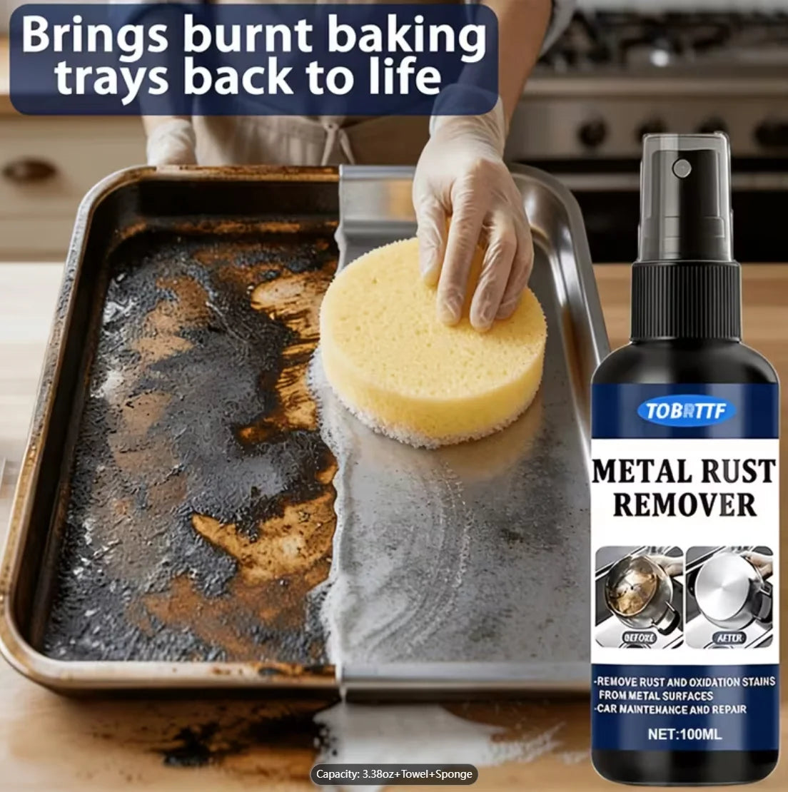 Metal Rust Remover Spray 100ml – Car & Kitchen Rust Cleaner Rust Remover Spray Oasis Select