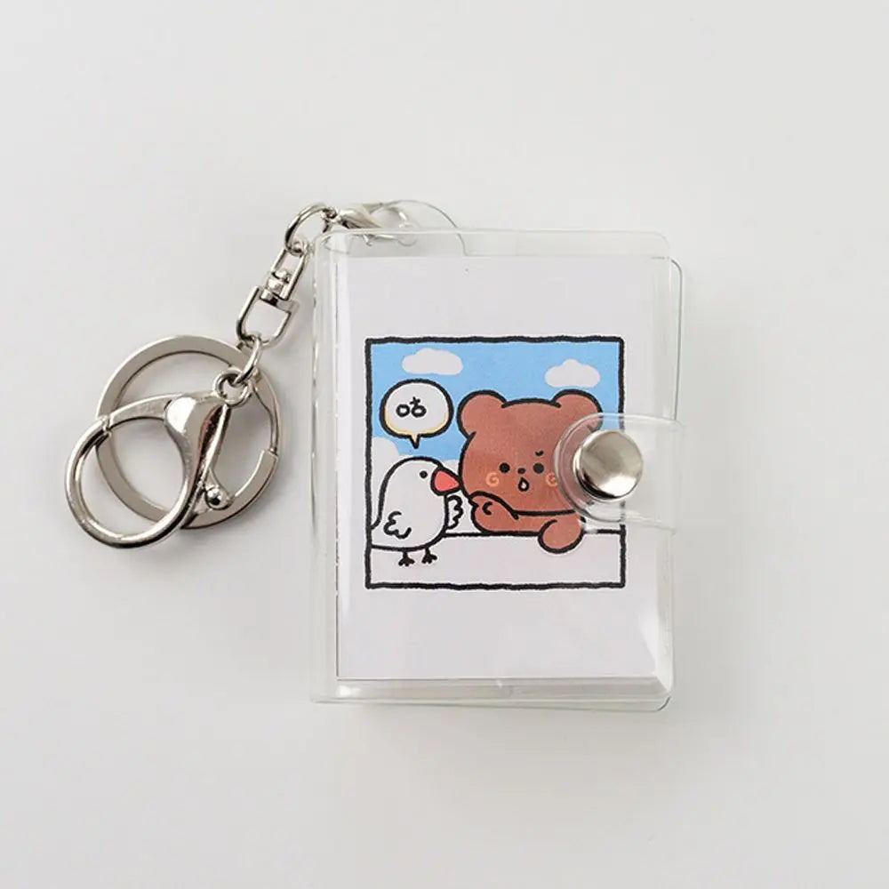 Book Albums Pendant Photo Holder Pictures Storage Card Bag Photo Album Keychain Collection Card Holder Card Book Keyring Oasis Select 04