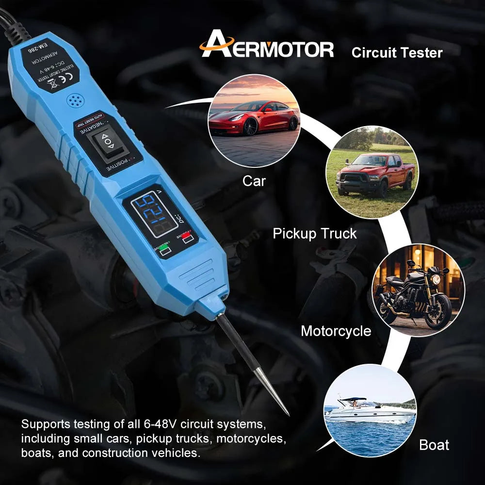 Automotive Circuit Tester Voltage Display LED Probe Kit 6-48V Automotive Circuit Tester Oasis Select