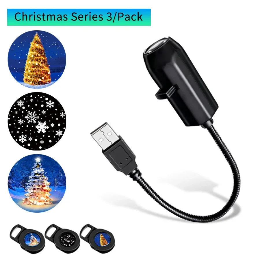 USB Projection Night Light – Planet, Halloween & Christmas Lamp Projection Night Light Oasis Select Christmas 3 Films