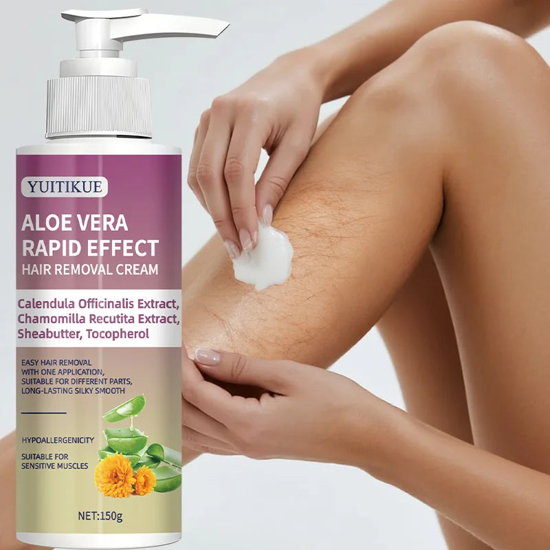 YUITIKUE Hair Removal Cream 150g – Aloe, Calendula & Chamomile
