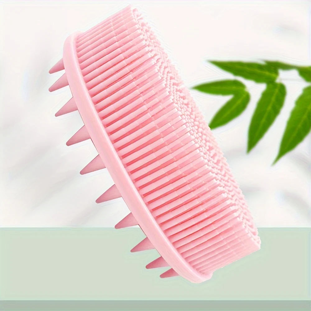 Double-Sided Silicone Shower Brush – Body Scrub & Scalp Silicone Bath Brush Oasis Select
