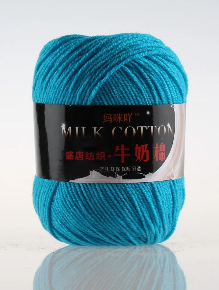 DIY Three Strands Graded Section Dyed Wool Medium Fine Cotton Thread Hand Crochet Doll Milk Cotton Thread Crochet Yarn Oasis Select