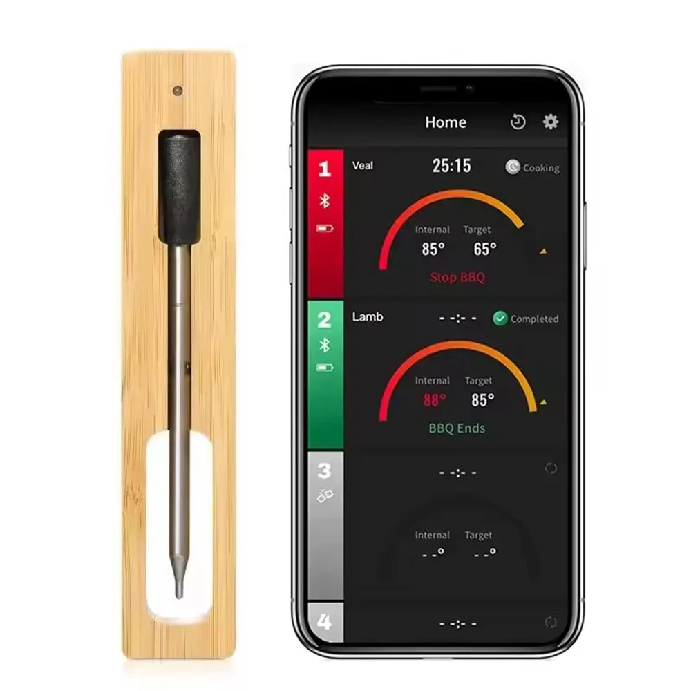 Newest Wireless Meat Food Thermometer Kitchen Cooking Tool Oven Grill BBQ Steak Bluetooth Temperature Meter Barbecue Accessories Oasis Select black