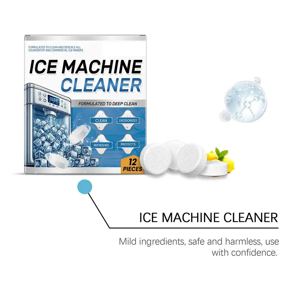 12-Pack Ice Machine Cleaning Tablets – Descale & Deodorize