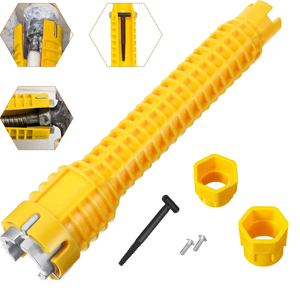 Sink Bathroom Wrench Plumbing Installation Tool Household Water Pipe Faucet Vegetable Basin Angle Valve Sink Maintenance and Dis Oasis Select