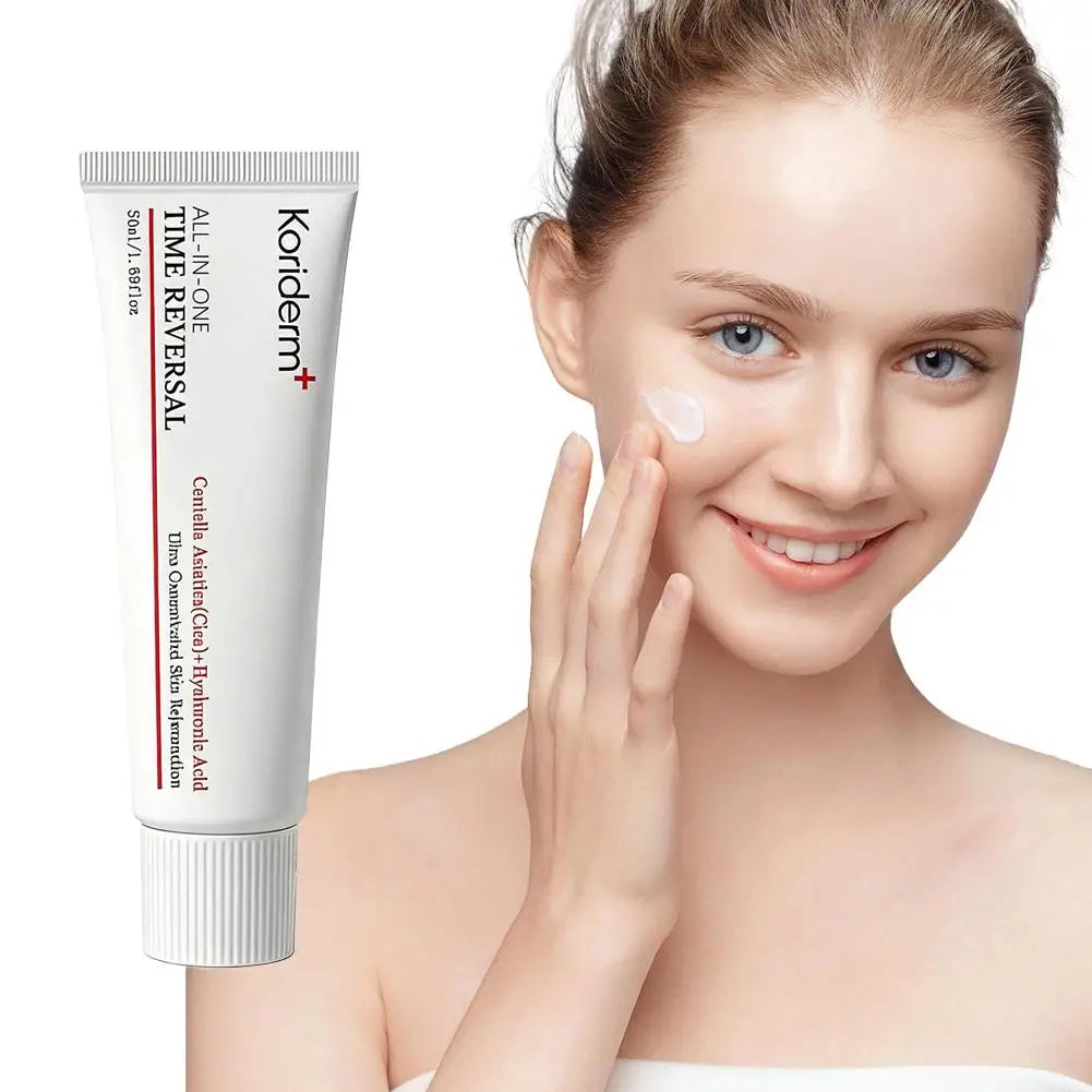 Korean Centella Asiatica Hyaluronic Acid Time Reverse Cream - Fast-Absorbing, Brightening, Ultra Oxidative Stress Reformation Oasis Select