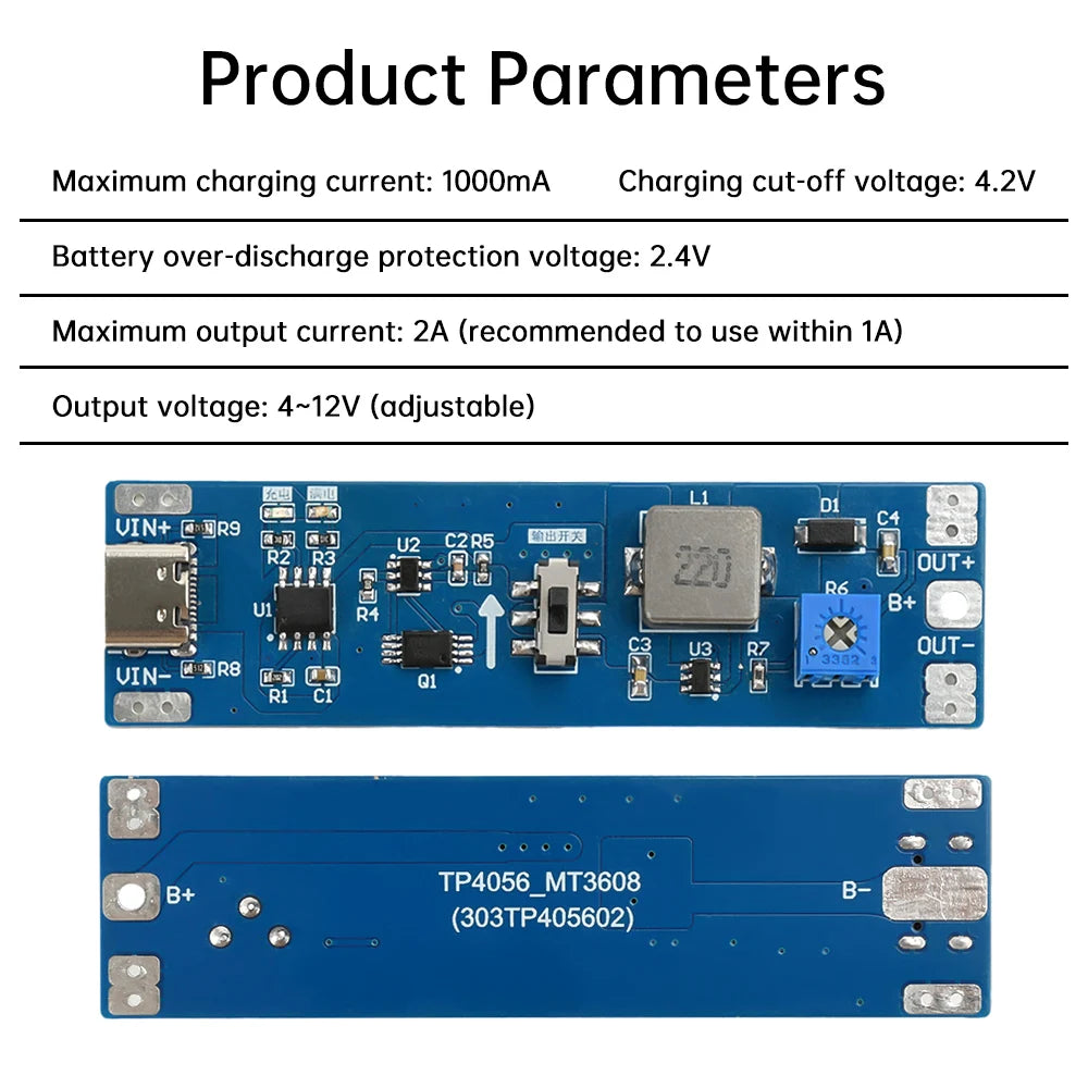 3.7V to 9V 12V 18650 Lithium Battery Boost Step Up Module UPS Uninterruptible Power Supply Module Charge Discharge Integrated Oasis Select