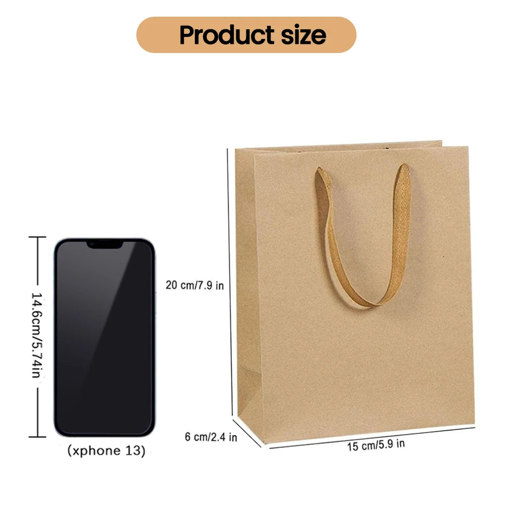 10/20pcs Kraft paper gift bags, Christmas, Halloween, back to school, parties, birthday gifts, anniversaries, weddings, lovers Oasis Select