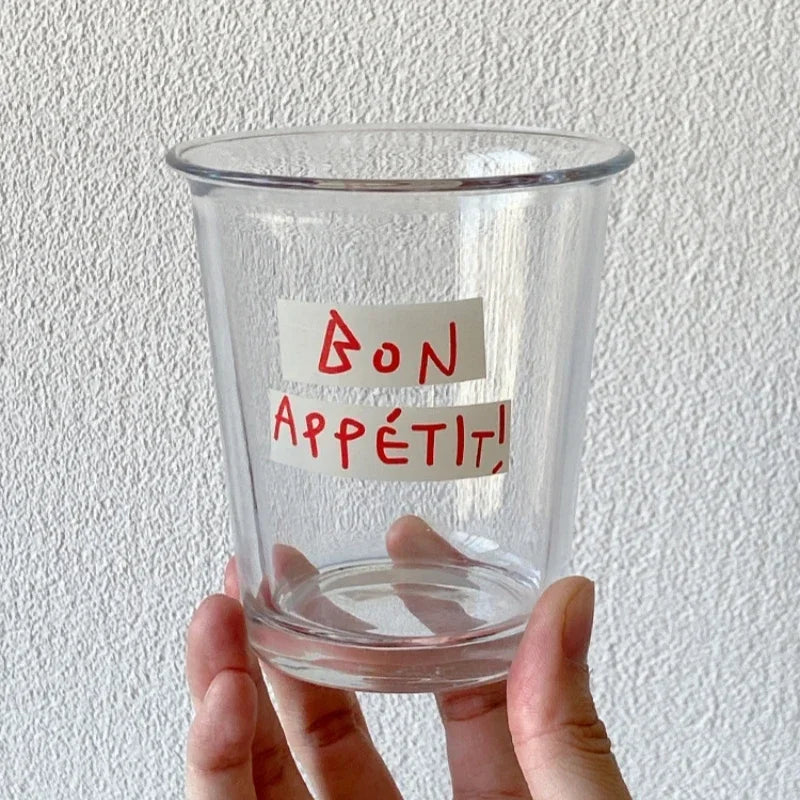 320ML Transparent Glass Korean Ins Style American Iced Latte Coffee Milk Juice Beverage Black Tea Cup Cocktail Glassware Gift Oasis Select