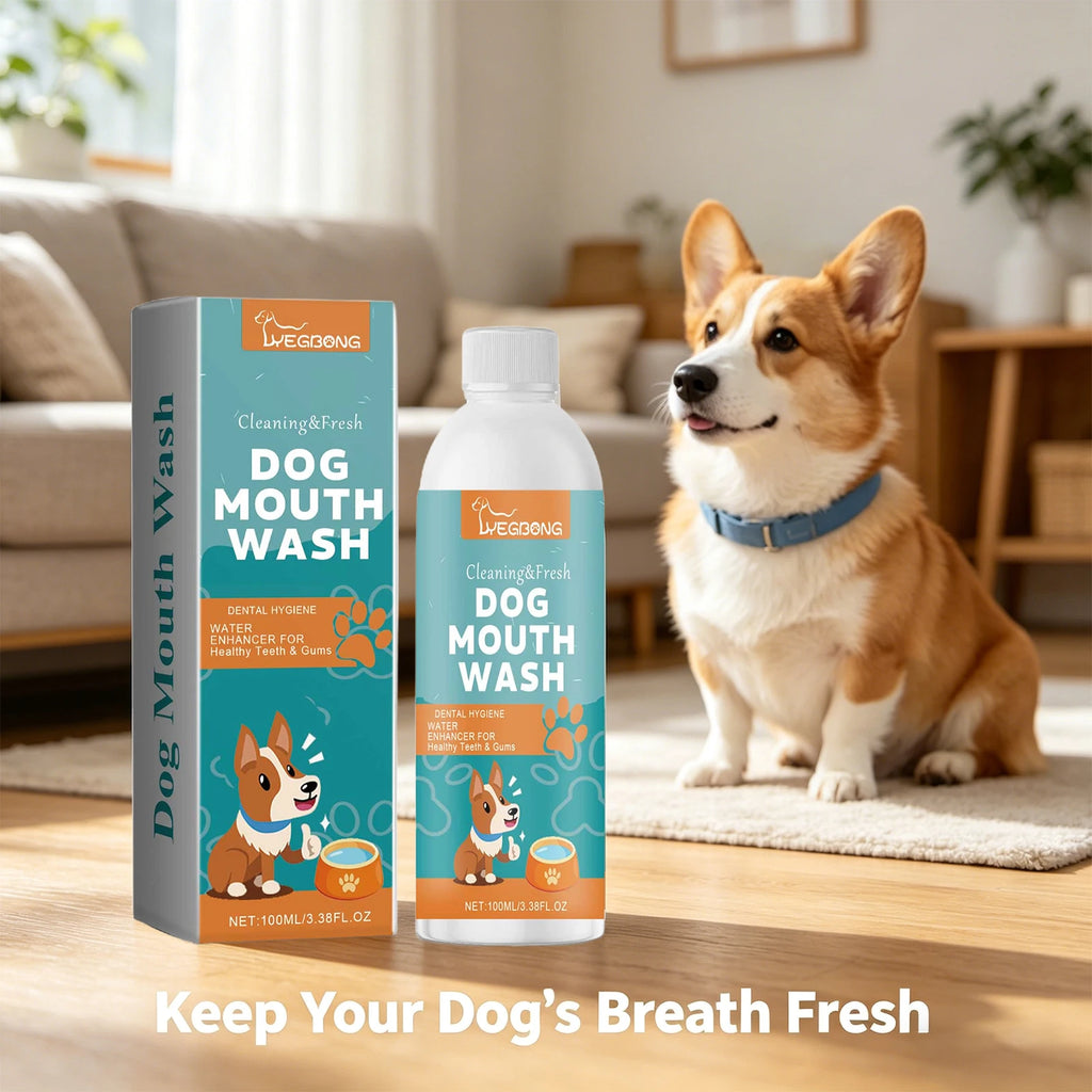 Pet Mouthwash for Dogs Cleans Teeth Freshens Bad Breath Removes Tartar Reduce Odor Daily Oral Hygiene for Dogs Oral Care Oasis Select