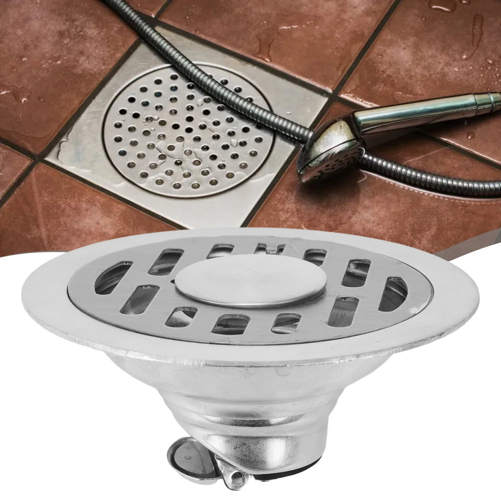 Stainless Steel Floor Drains Anti-odor Drainer Shower Strainer Cover 10cm Deodorant For Kitchen Hotel Bathroom Oasis Select