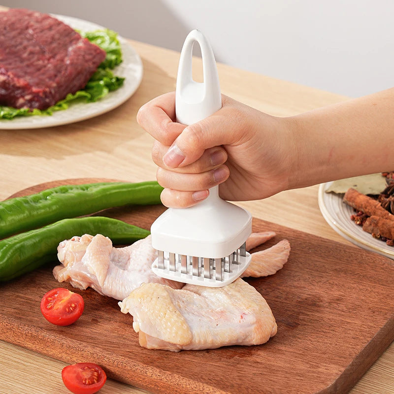 24 Blades Needle Meat Tenderizer Stainless Steel Knife Meat Beaf Steak Mallet Meat Tenderizer Hammer Pounder Cooking Tools Oasis Select