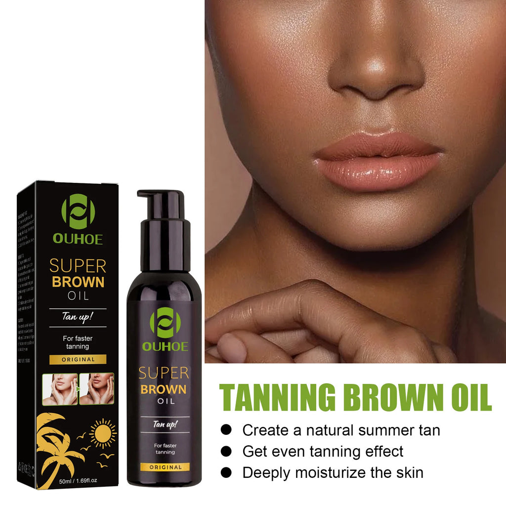 Tanning Oil Build Bronze Face Body Tone Enhance Post Sun Bronzing Solarium Lock Moisturizing Softness Darker Solar Tanning Oil Oasis Select
