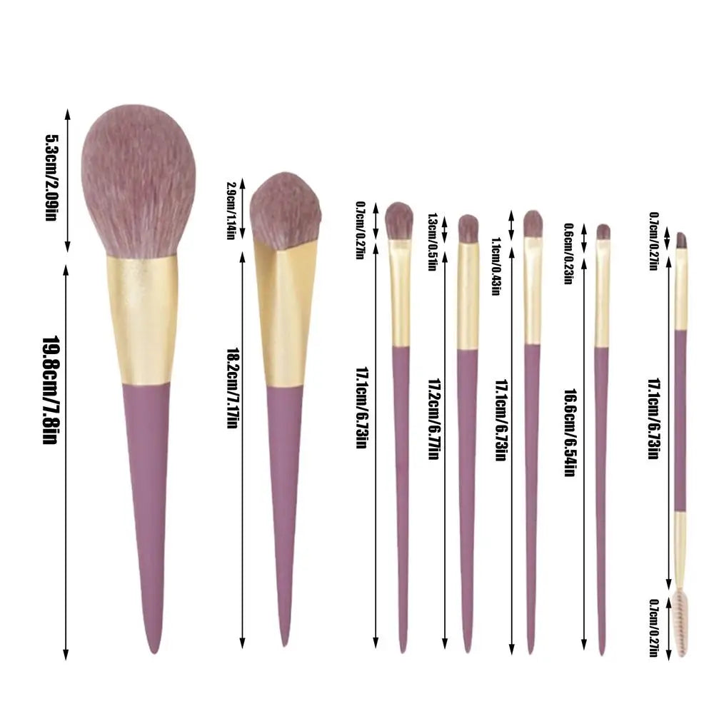 9Pcs Makeup Brush Set Cosmetic Foundation Powder Eyeshadow Blending Make Up Brush Beauty Makeup Tool with Storage Bag Oasis Select Purple 9Pcs