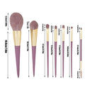 9Pcs Makeup Brush Set Cosmetic Foundation Powder Eyeshadow Blending Make Up Brush Beauty Makeup Tool with Storage Bag Oasis Select Purple 9Pcs