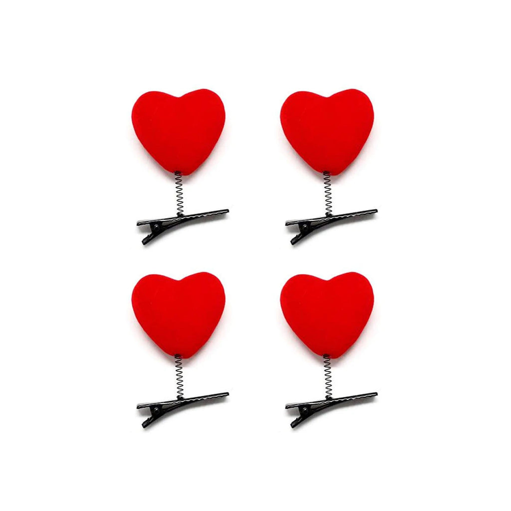 2/4/6PCS Heart Hair Clips Dainty Metal Barrettes Coquette Aesthetic Hair Accessories Women Girls Non Slip Daily Gift Oasis Select 4pcs